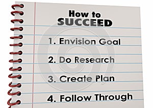 How to Succeed Plan Research Follow Through