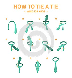 How to tie a windsor knot tie instruction.