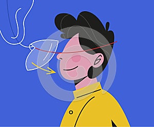 How to use oxygen mask on the plane in emergency case.