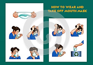 how to wear and take off mouth mask a personal protective equipment