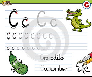 How to write letter c