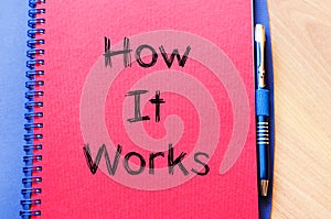 How it works concept on notebook