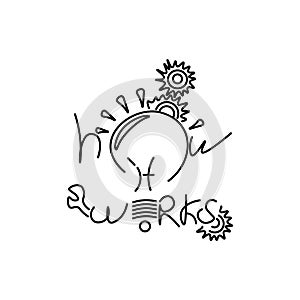 How it works. Vector line. The idea is a painted