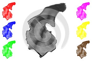 Howakil island State of Eritrea, Red Sea, Dahlak Archipelago map vector illustration, scribble sketch Howakil map photo