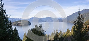 Howe Sound, West Vancouver, British Columbia Panoramic view
