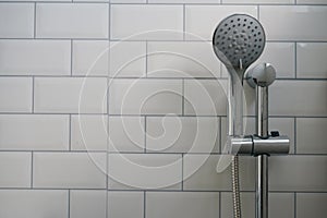 hower water closeup Shower head in bathroom