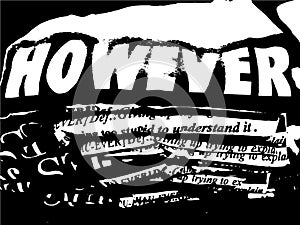 However. Hand drawn typography poster. photo