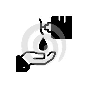 Black solid icon for However, handwash and sanitizer photo