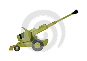 Howitzer Vector Illustration in Flat Design