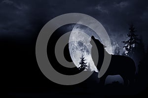 Howling Wolf Background