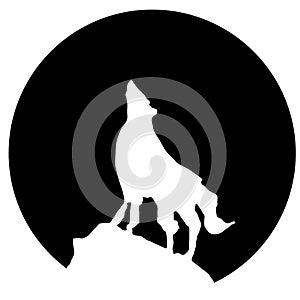 Howling wolf vector illustration by crafteroks