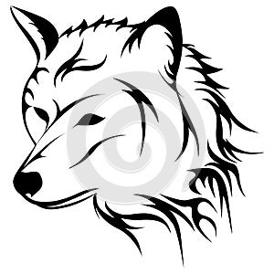 Howling wolf vector illustration
