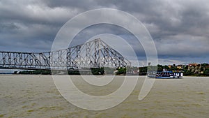 Howrah Bridge and Kolkata Skyline photo