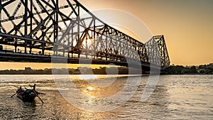 Howrah bridge at the time of Sunrise