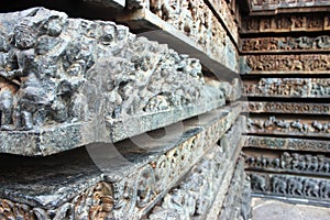 Stone carvings of hoyasala temples photo