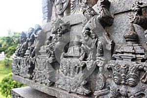 Stone carvings of hoyasala temples photo