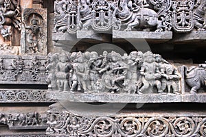 Stone carvings of hoyasala temples