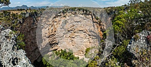 Hoyo Cimarron, cenote sinkhole in the northwestern Guatema photo