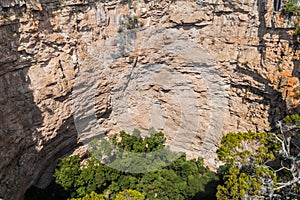 Hoyo Cimarron, cenote sinkhole in the northwestern Guatema photo