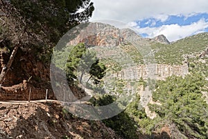 Hoyo valley track at Caminito del Rey in Andalusia, Spain