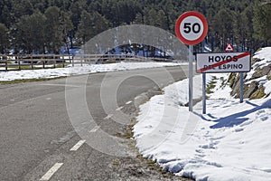 Hoyos del Espino exit, Avila, Spain photo