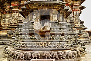 The Hoysaleshwara and Kedareshwara temples are some of the finest examples of the Hoysala architecture. Here soapstone has been ca