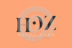 HOZ abstract letter logo design