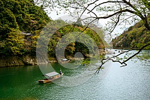 Hozugawa Kudari, Hozugawa River cruise at arashiyama, kyoto, japan