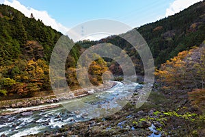 Hozugawa river in Arashiyama