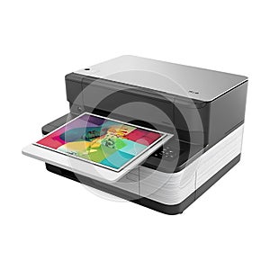 HP DeskJet 3700 AllinOne Printer on transparent background