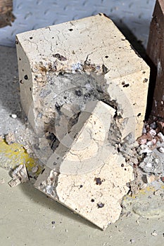 HPC Concrete block destroyed