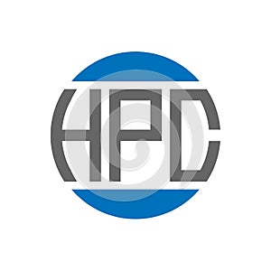 HPC letter logo design on white background. HPC creative initials circle logo concept. HPC letter design photo