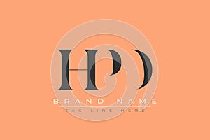 HPD abstract letter logo design