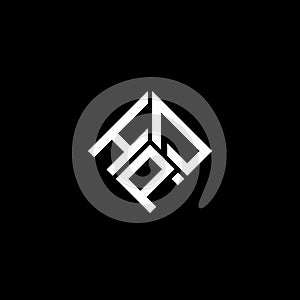 HPD letter logo design on black background. HPD creative initials letter logo concept. HPD letter design