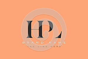 HPL abstract letter logo design