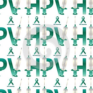 HPV awareness 3 dose vaccine symmetry seamless pattern