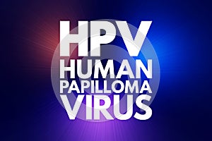 HPV - Human Papilloma Virus acronym, medical concept background