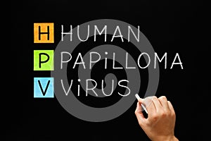 HPV - Human Papilloma Virus On Blackboard