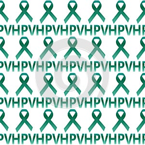 HPV ribbon simply symmetry seamless pattern