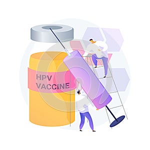 HPV vaccination abstract concept vector illustration.