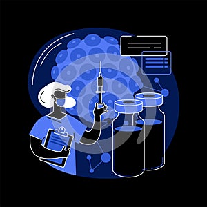 HPV vaccination abstract concept vector illustration.