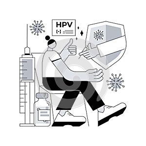 HPV vaccination abstract concept vector illustration.