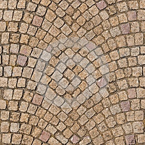 HQ seamless, tileable texture decorative cobblestone pavement.