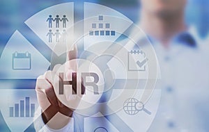 HR, human resources concept diagram photo