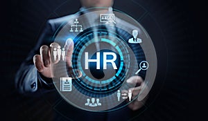 HR Human resources Recruitment Team Staff management Business concept.