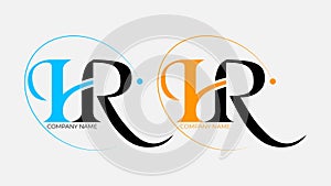 HR Letter Logo vector Design Symbol cgeometric Icon