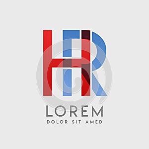 HR logo letters with blue and red gradation