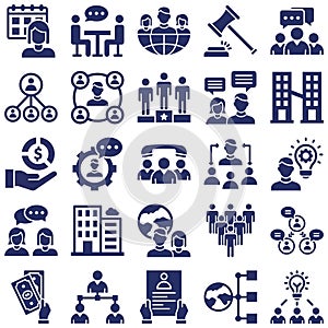 HR Management Vector Icons Set every single icon can be easily modified or edited