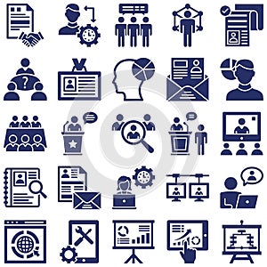 HR Management Vector Icons Set every single icon can be easily modified or edited