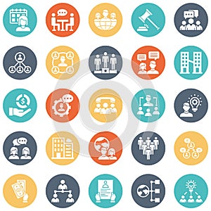 HR Management Vector Icons Set every single icon can be easily modified or edited